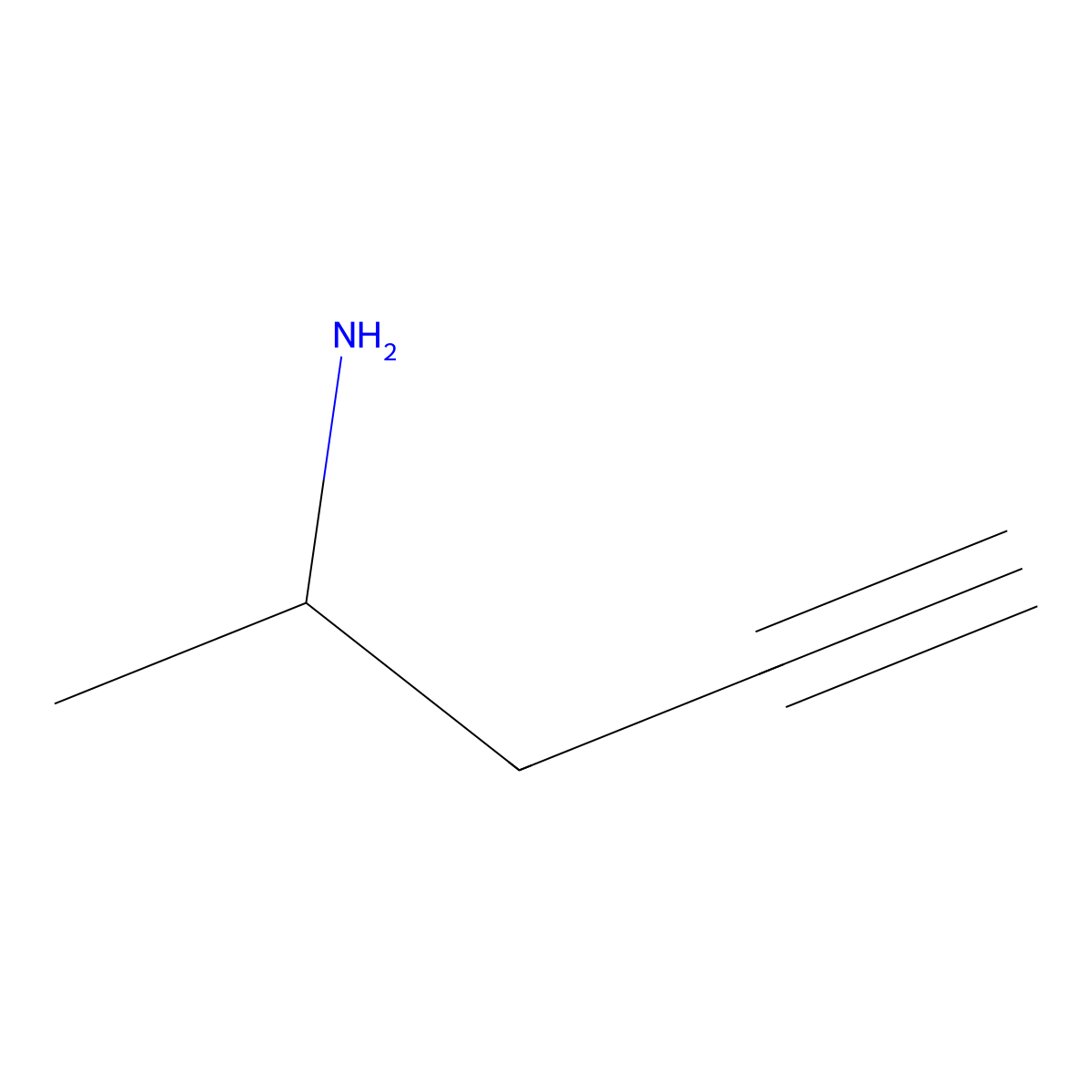(2S)-Pent-4-yn-2-amine molecular structure, CAS 1310699-57-0