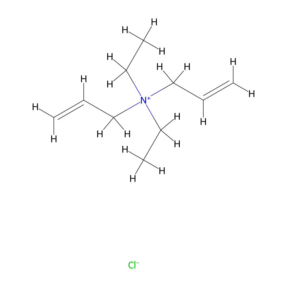 2-Propen-1-aminium, N,N-diethyl-N-2-propen-1-yl-, chloride (1:1) molecular structure, CAS 13107-00-1
