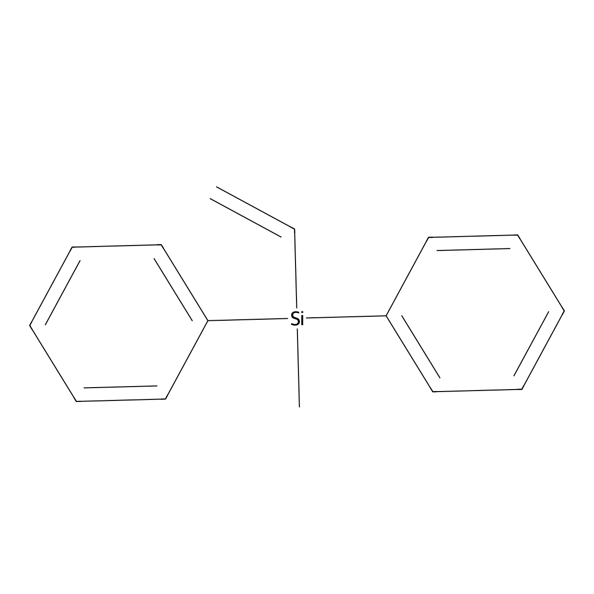 Methyldiphenylvinylsilane molecular structure, CAS 13107-13-6