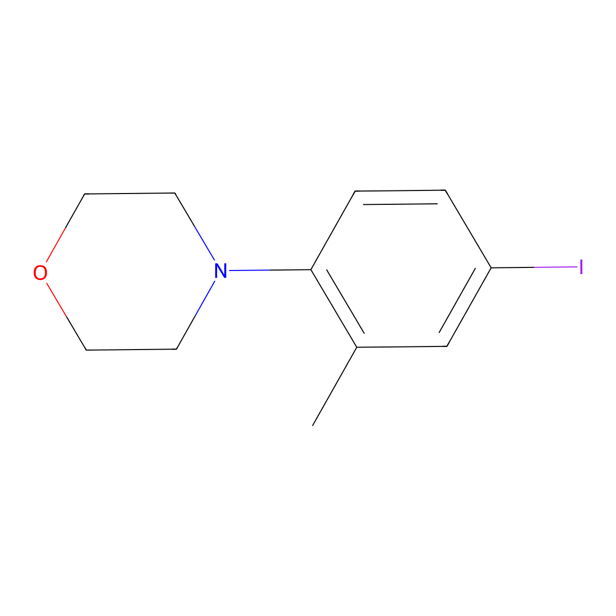 4-(4-Iodo-2-methylphenyl)morpholine molecular structure, CAS 1310704-44-9