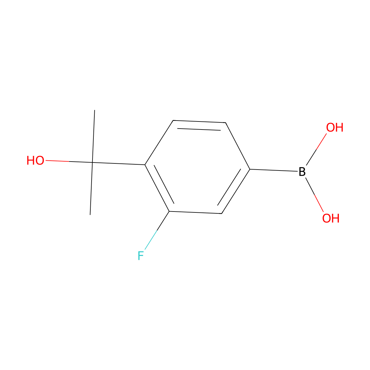 3-Fluoro-4-(2-hydroxypropan-2-yl)phenylboronic acid molecular structure, CAS 1310705-09-9