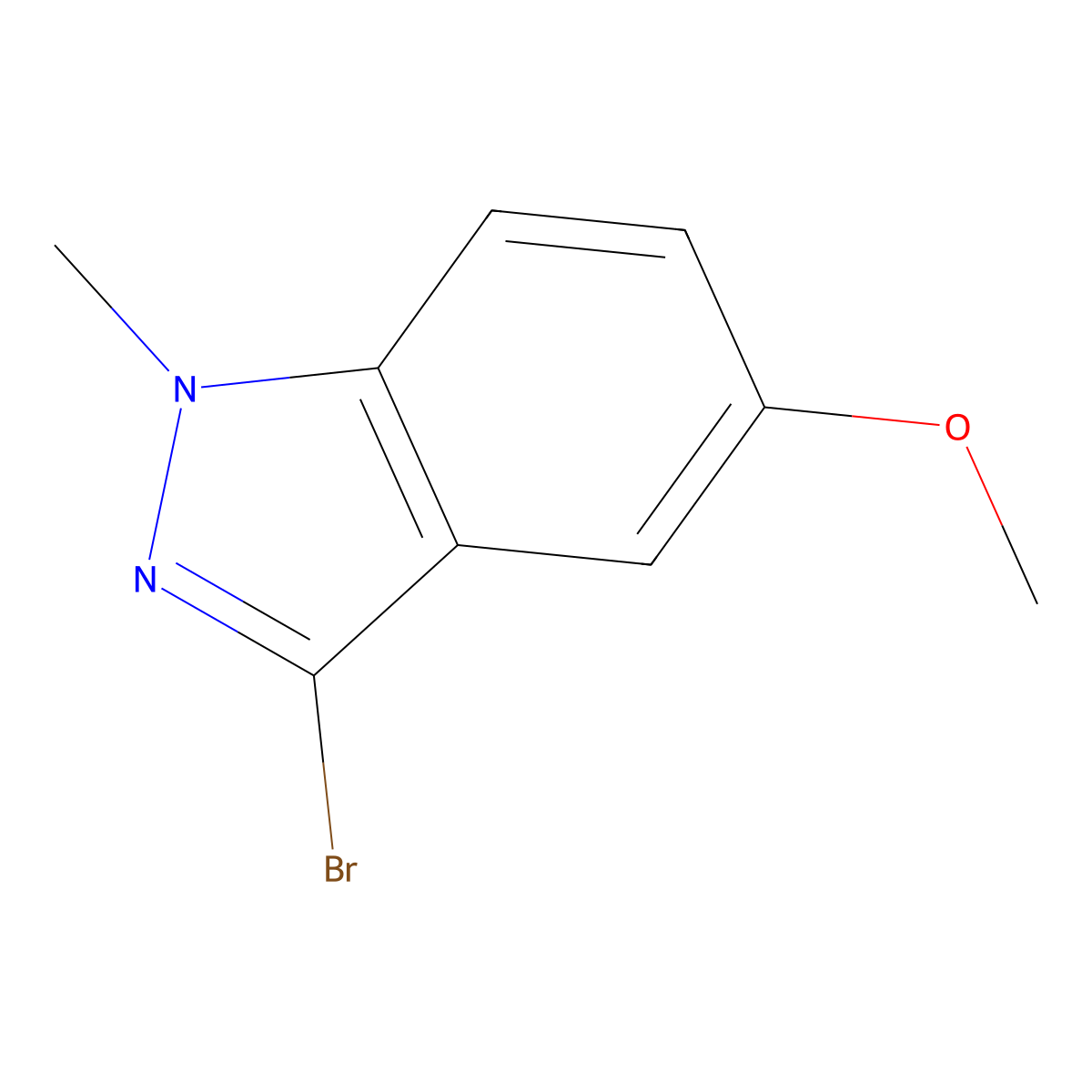 3-Bromo-5-methoxy-1-methyl-1H-indazole molecular structure, CAS 1310705-15-7