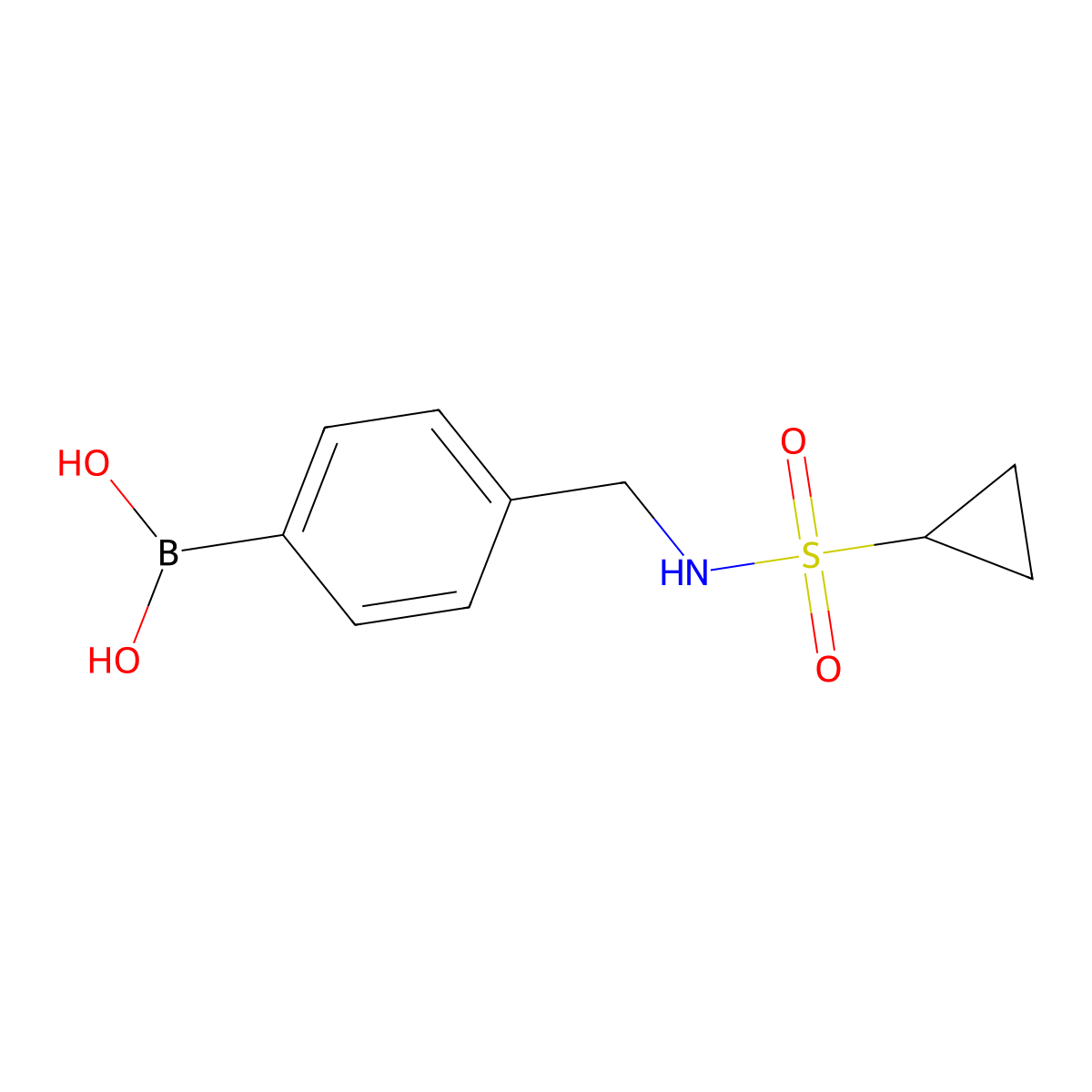 (4-(Cyclopropanesulfonamidomethyl)phenyl)boronic acid molecular structure, CAS 1310707-21-1