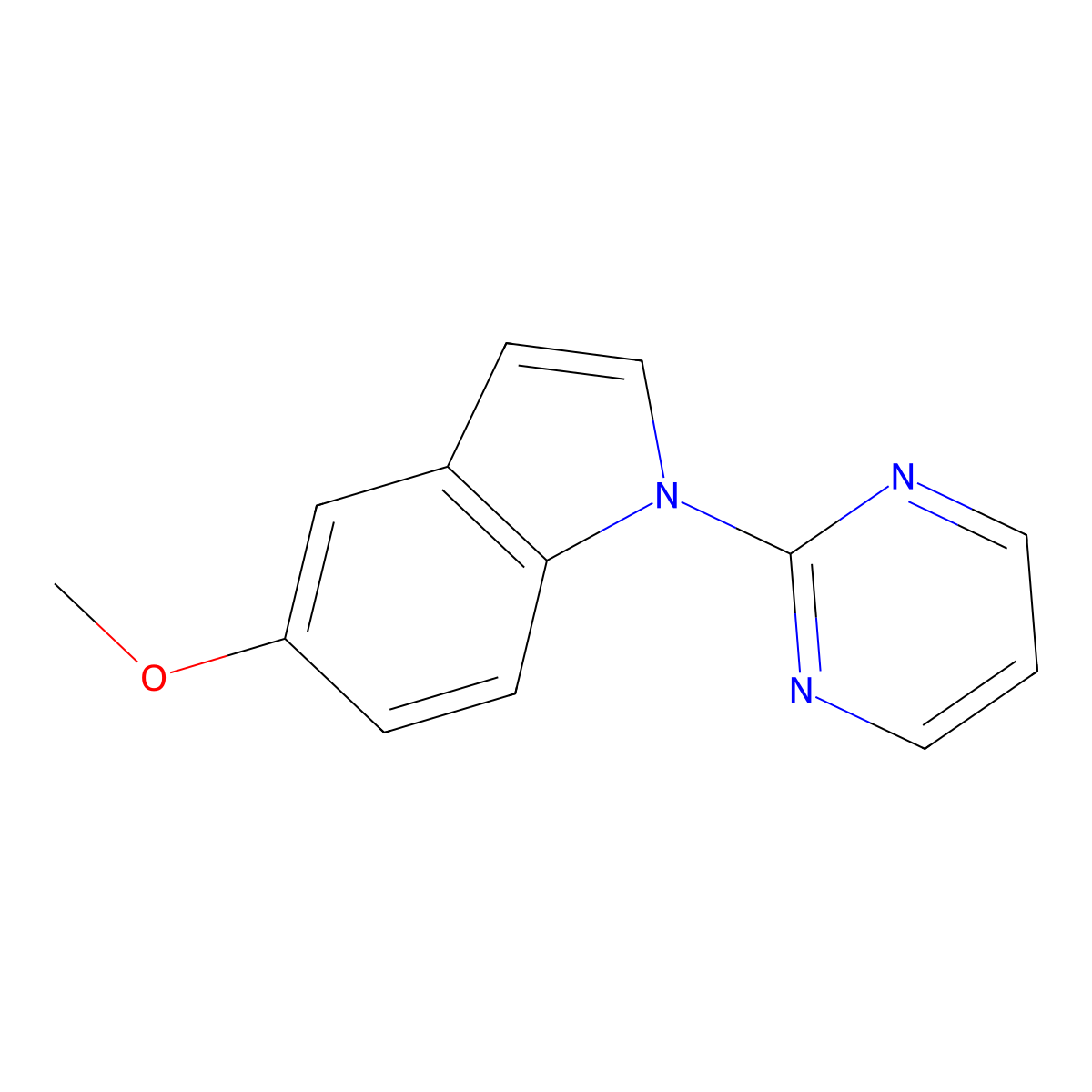 5-Methoxy-1-(pyrimidin-2-yl)-1H-indole molecular structure, CAS 1310708-88-3