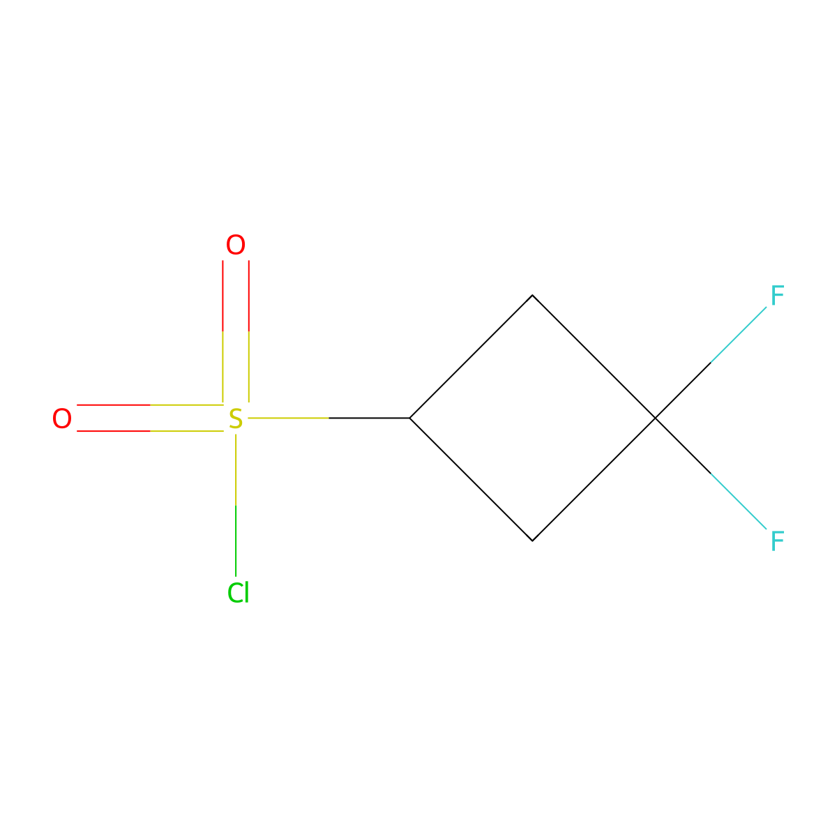 3,3-Difluorocyclobutane-1-sulfonyl chloride molecular structure, CAS 1310729-90-8