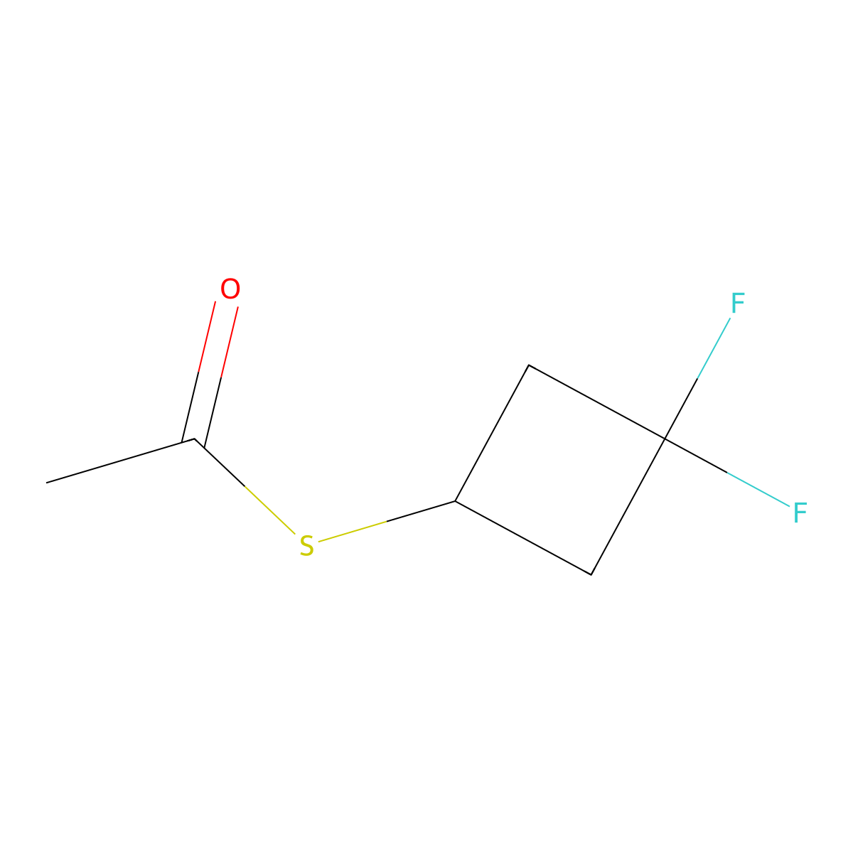 Ethanethioic acid, S-(3,3-difluorocyclobutyl) ester molecular structure, CAS 1310729-92-0