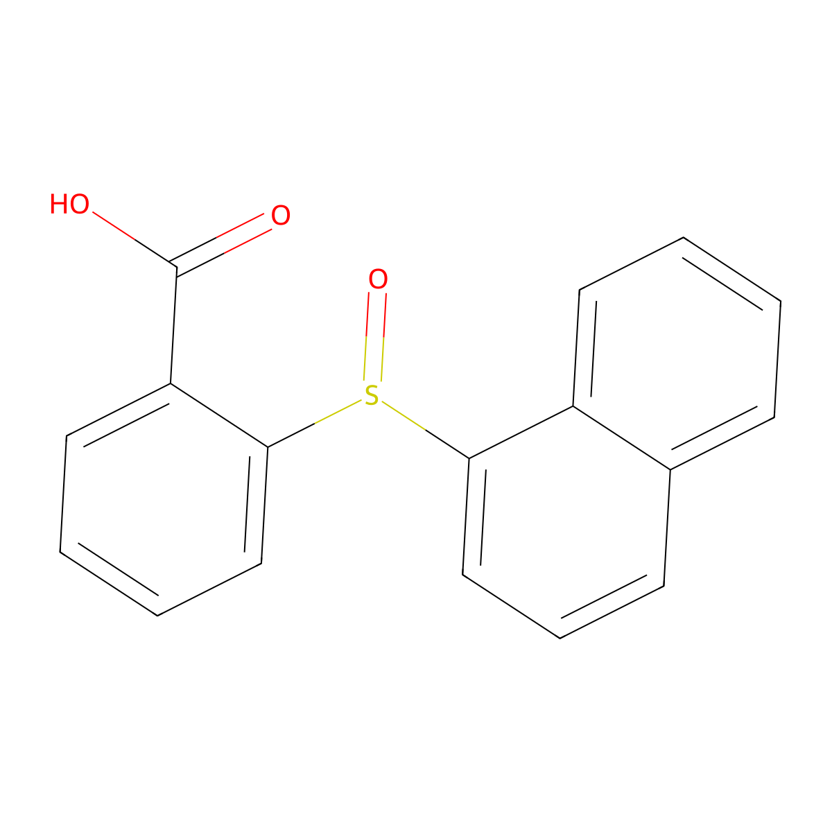 2-(1-Naphthylsulfinyl)benzoic acid molecular structure, CAS 131073-64-8