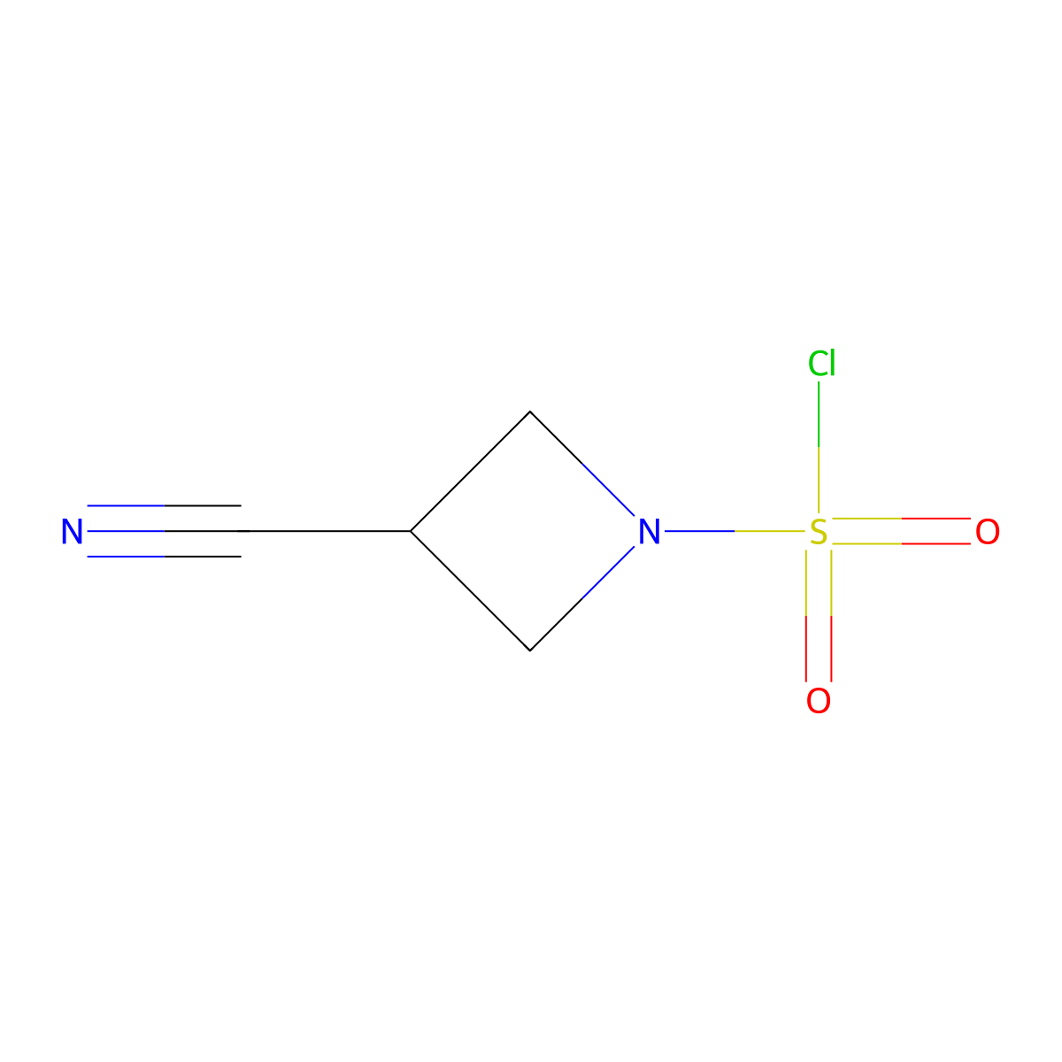 3-Cyanoazetidine-1-sulfonyl chloride molecular structure, CAS 1310734-08-7
