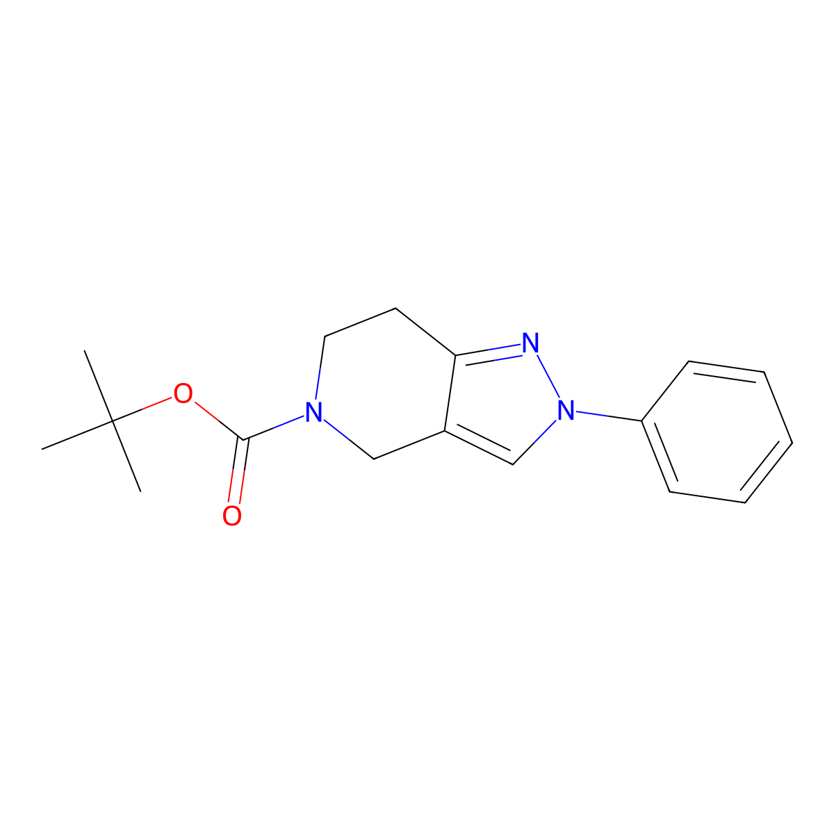 tert-Butyl 2-phenyl-6,7-dihydro-2H-pyrazolo[4,3-c]pyridine-5(4H)-carboxylate molecular structure, CAS 1310796-20-3