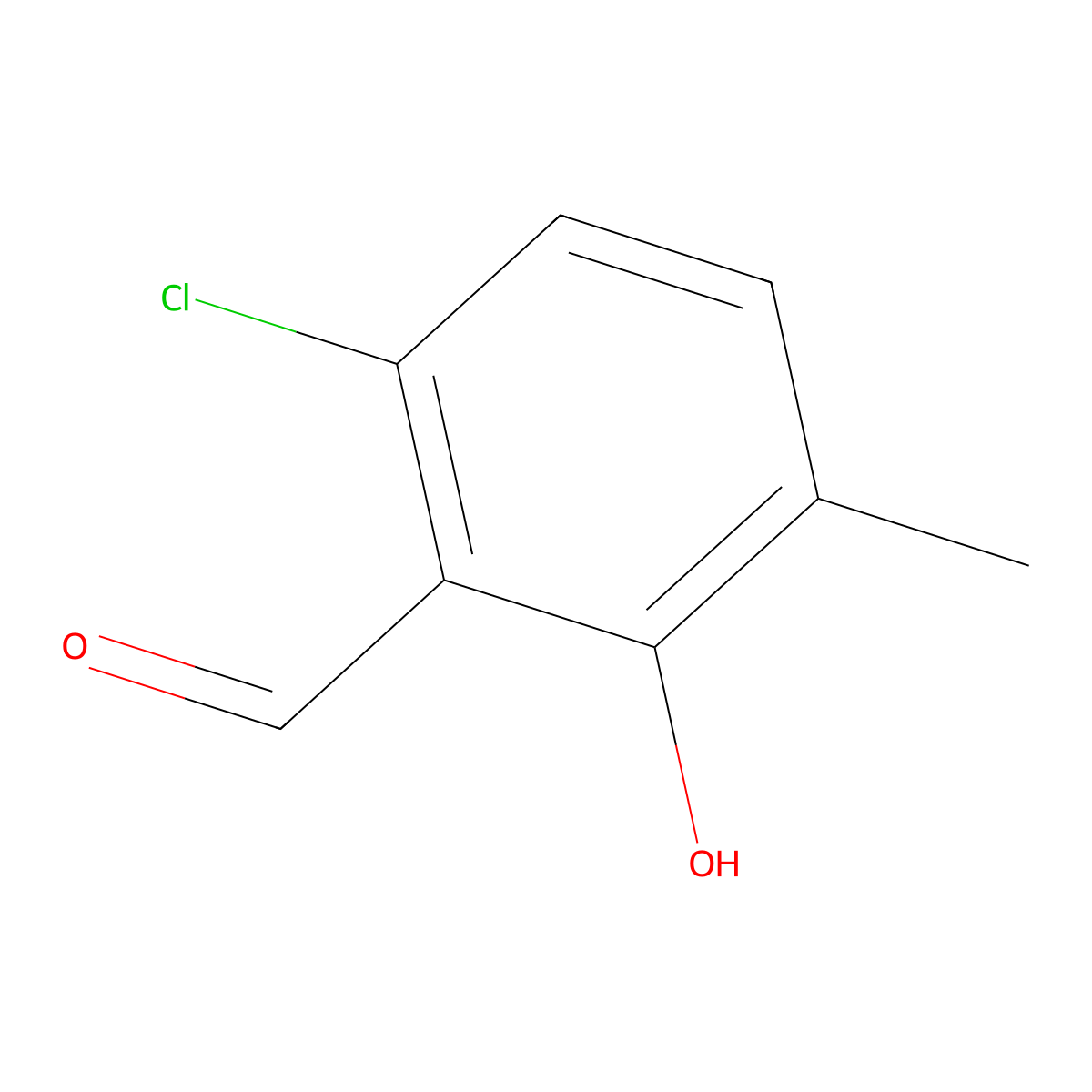 6-Chloro-2-hydroxy-3-methylbenzaldehyde molecular structure, CAS 1310800-53-3