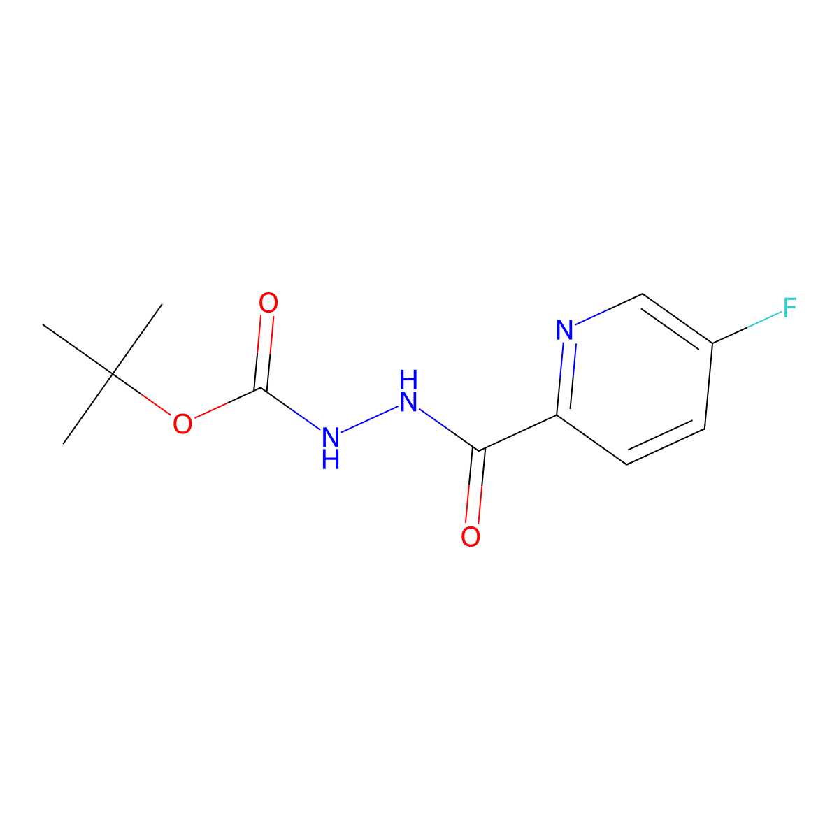 Tert-butyl 2-[(5-fluoropyridin-2-yl)carbonyl]hydrazinecarboxylate molecular structure, CAS 1310807-72-7