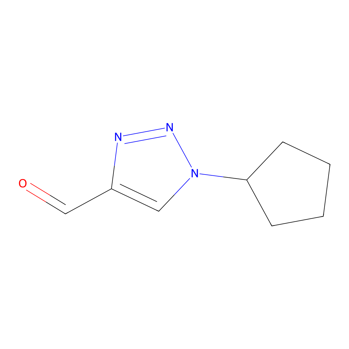 1-cyclopentyl-1H-1,2,3-triazole-4-carbaldehyde molecular structure, CAS 1310826-35-7