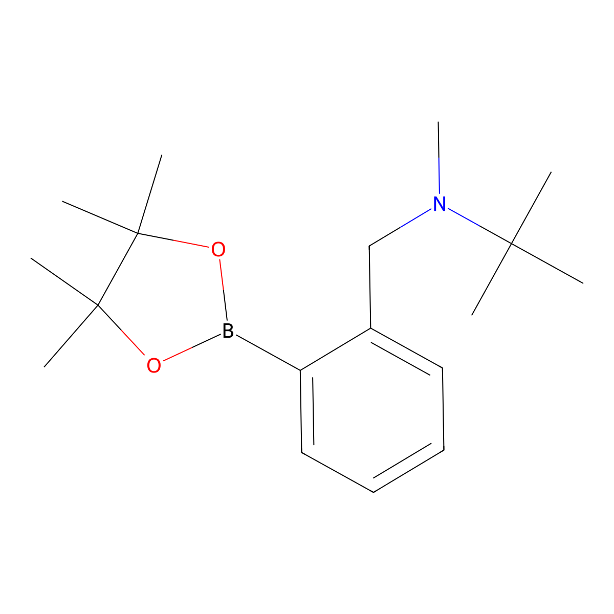 N,2-Dimethyl-N-[2-(4,4,5,5-tetramethyl-1,3,2-dioxaborolan-2-YL)benzyl]propan-2-amine molecular structure, CAS 1310835-41-6