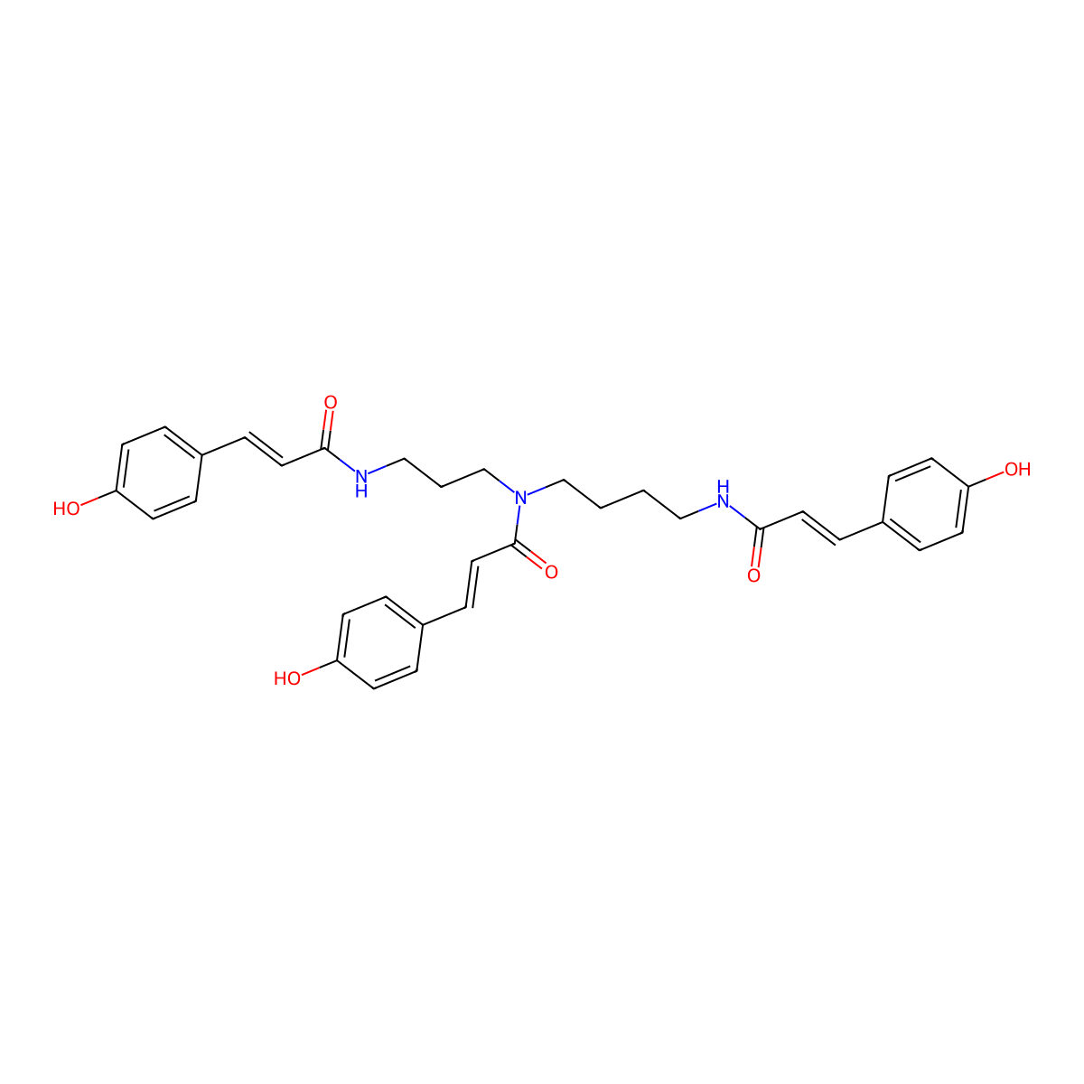 Tricoumaroyl spermidine molecular structure, CAS 131086-78-7