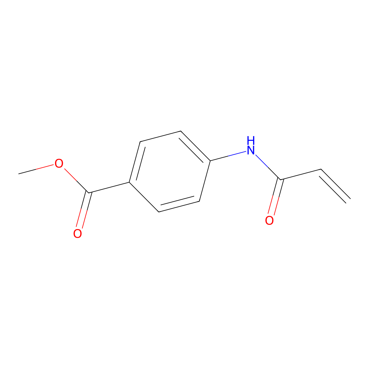 Methyl 4-acrylamidobenzoate molecular structure, CAS 131089-15-1