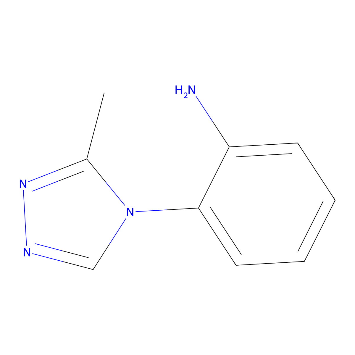 2-(3-Methyl-4H-1,2,4-triazol-4-yl)benzenamine molecular structure, CAS 13109-84-7