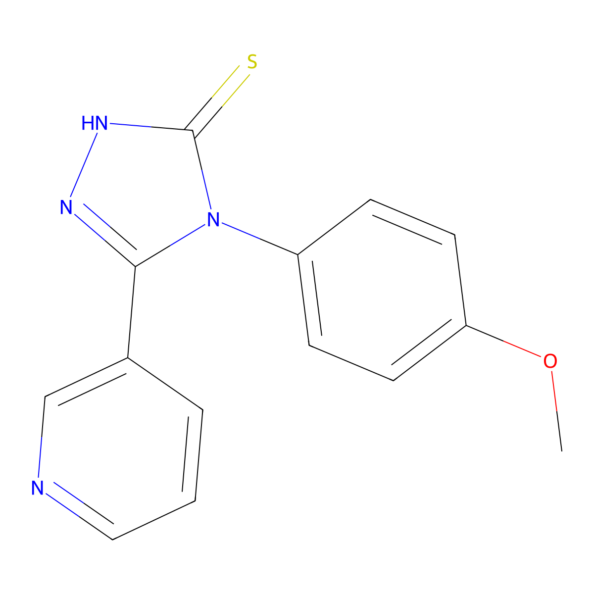 4-(4-methoxyphenyl)-5-(pyridin-3-yl)-4H-1,2,4-triazole-3-thiol molecular structure, CAS 131090-39-6