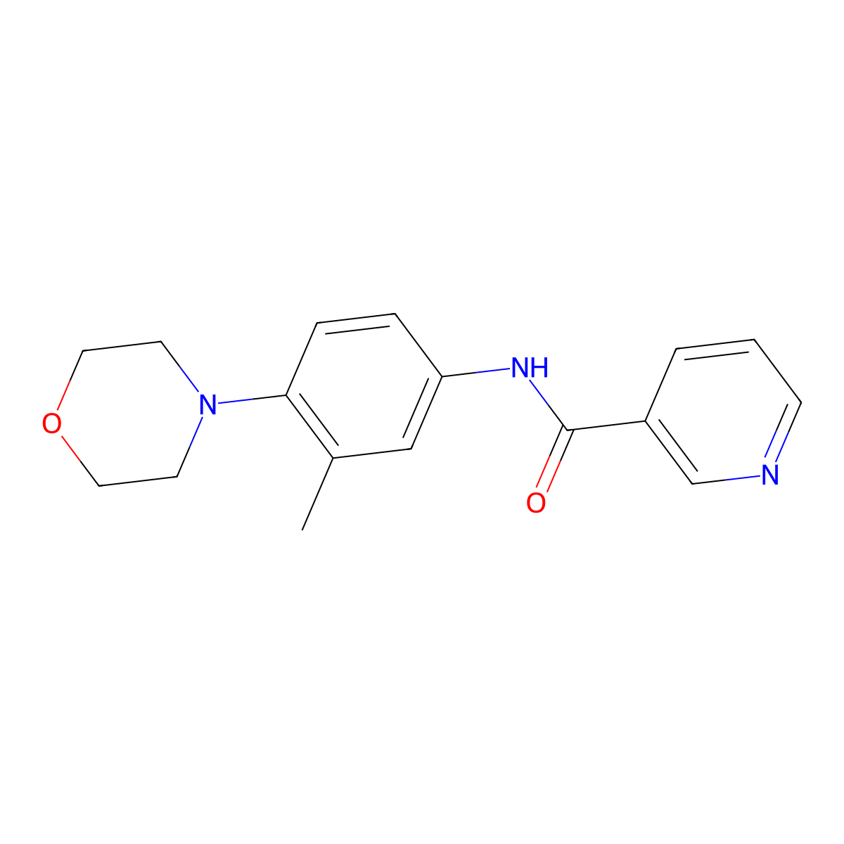 N-[3-methyl-4-(4-morpholinyl)phenyl]nicotinamide molecular structure, CAS 1310927-18-4
