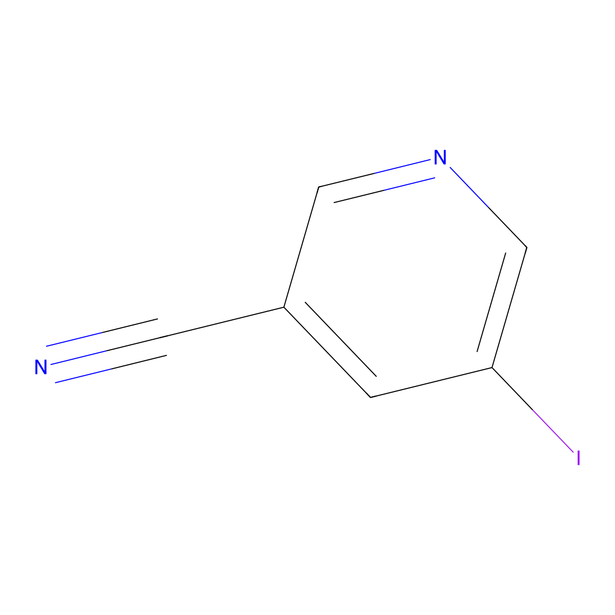 5-Iodonicotinonitrile molecular structure, CAS 1310930-72-3