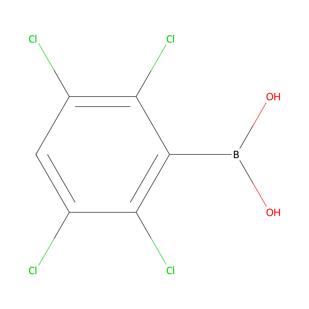 (2,3,5,6-Tetrachlorophenyl)boronic acid molecular structure, CAS 1310930-82-5
