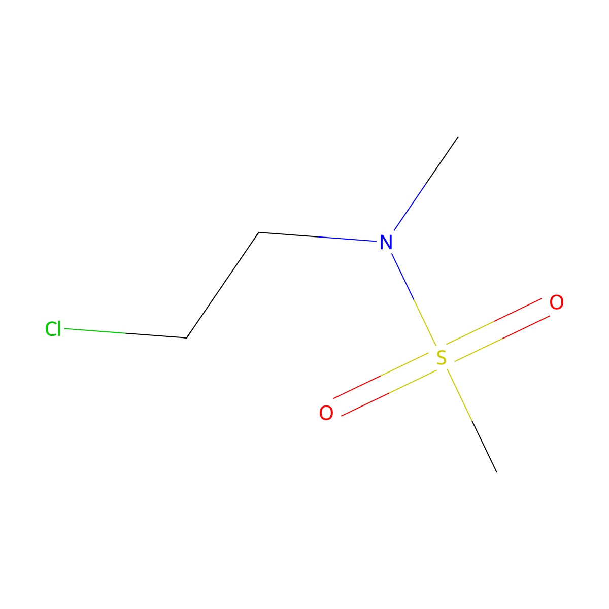 N-(2-chloroethyl)-N-methylmethanesulfonamide molecular structure, CAS 1310936-06-1