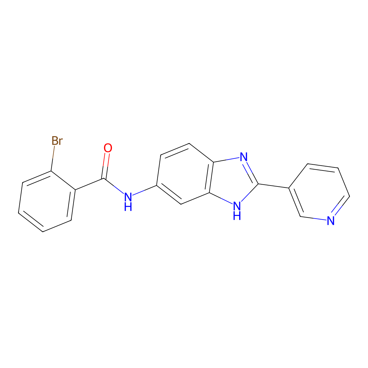 2-bromo-N-[2-(pyridin-3-yl)-1H-benzimidazol-5-yl]benzamide molecular structure, CAS 1310939-45-7