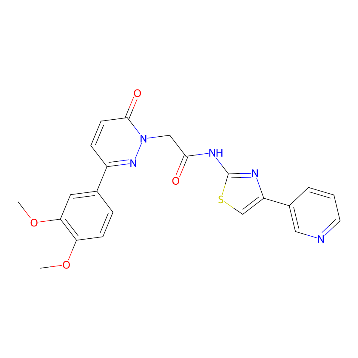 2-[3-(3,4-dimethoxyphenyl)-6-oxopyridazin-1(6H)-yl]-N-[(2Z)-4-(pyridin-3-yl)-1,3-thiazol-2(3H)-ylidene]acetamide molecular structure, CAS 1310946-07-6
