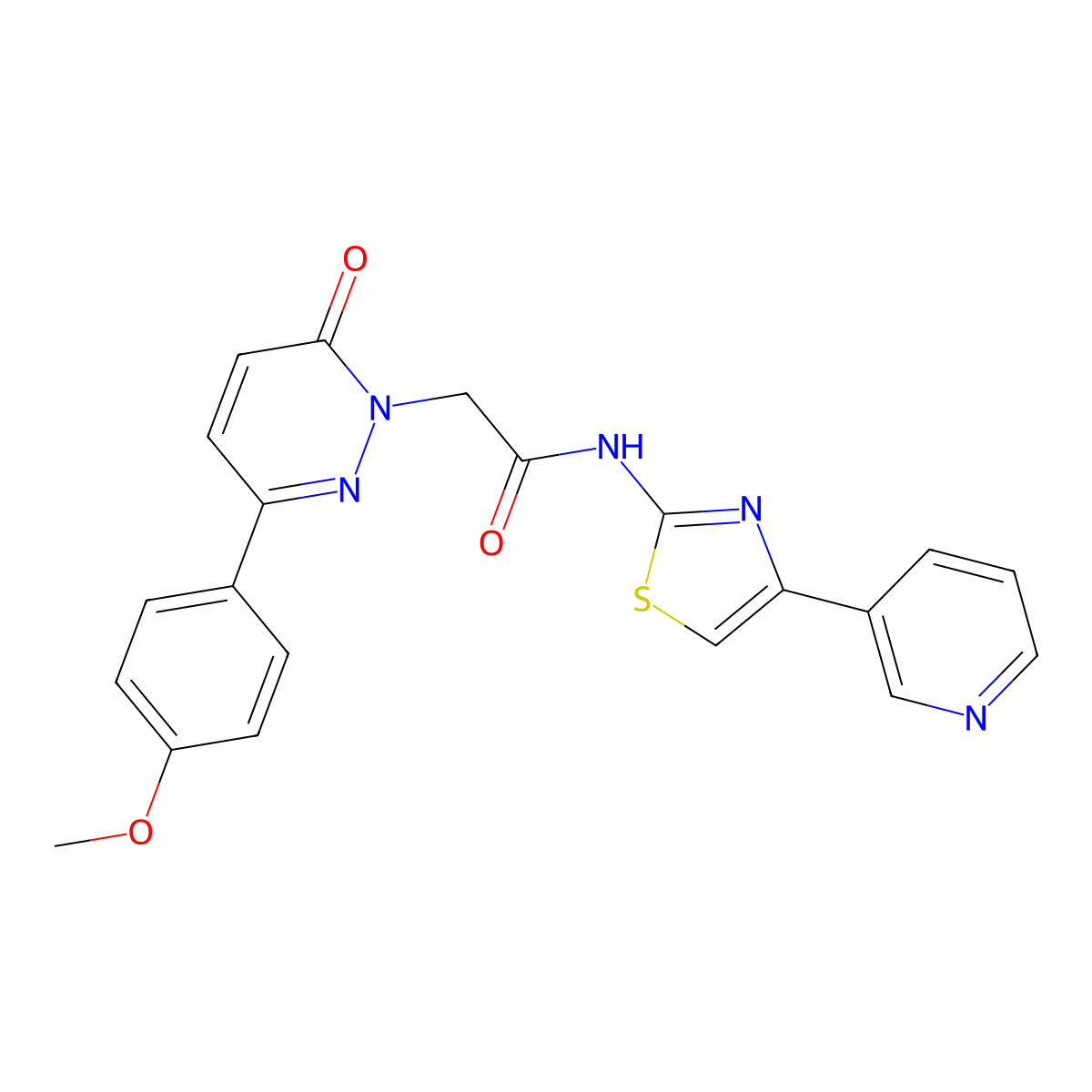 2-[3-(4-methoxyphenyl)-6-oxopyridazin-1(6H)-yl]-N-[(2Z)-4-(pyridin-3-yl)-1,3-thiazol-2(3H)-ylidene]acetamide molecular structure, CAS 1310946-56-5