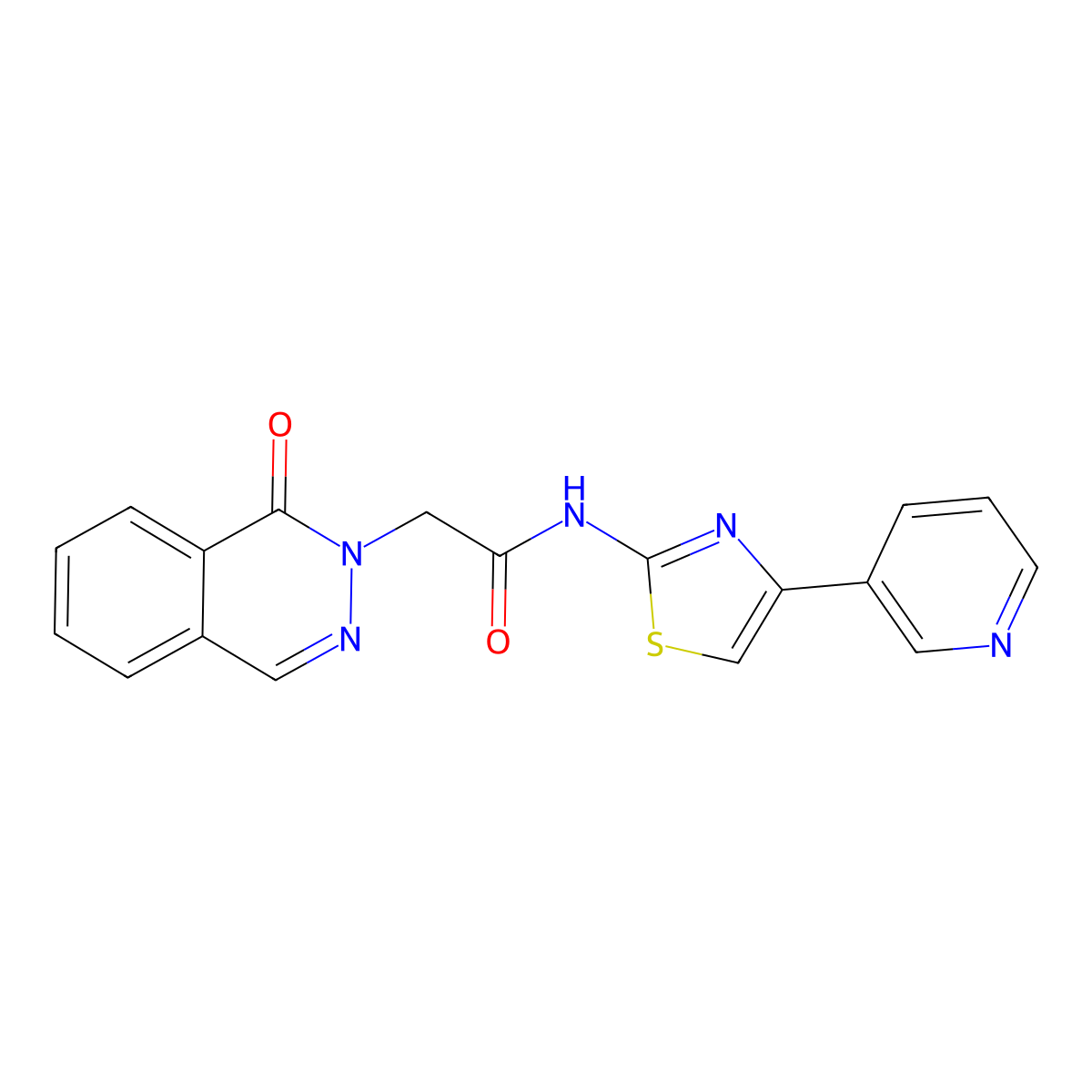 2-(1-oxophthalazin-2(1H)-yl)-N-[(2Z)-4-(pyridin-3-yl)-1,3-thiazol-2(3H)-ylidene]acetamide molecular structure, CAS 1310946-60-1