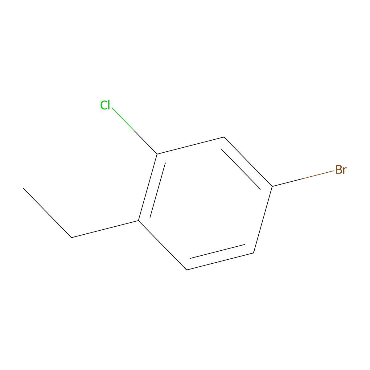 4-Bromo-2-chloro-1-ethylbenzene molecular structure, CAS 1310948-67-4