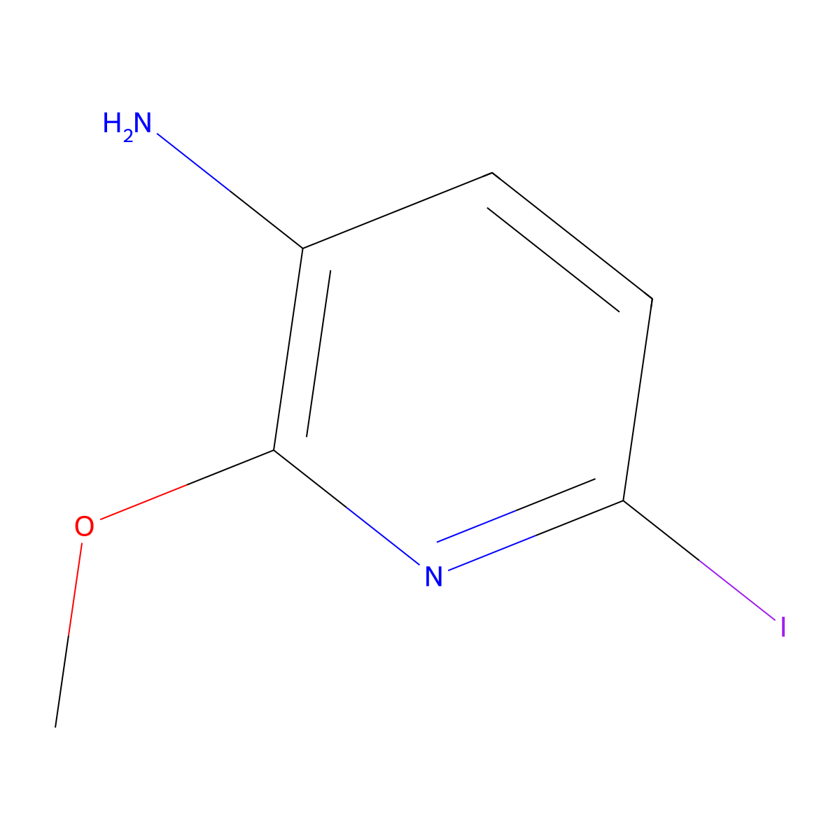6-Iodo-2-methoxypyridin-3-amine molecular structure, CAS 1310949-50-8