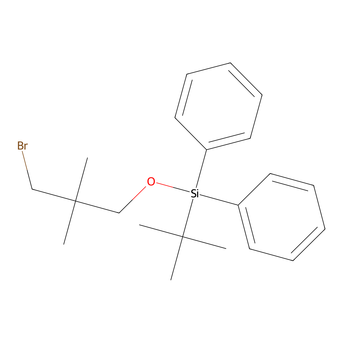 (3-Bromo-2,2-dimethylpropoxy)(tert-butyl)diphenylsilane molecular structure, CAS 1310949-59-7