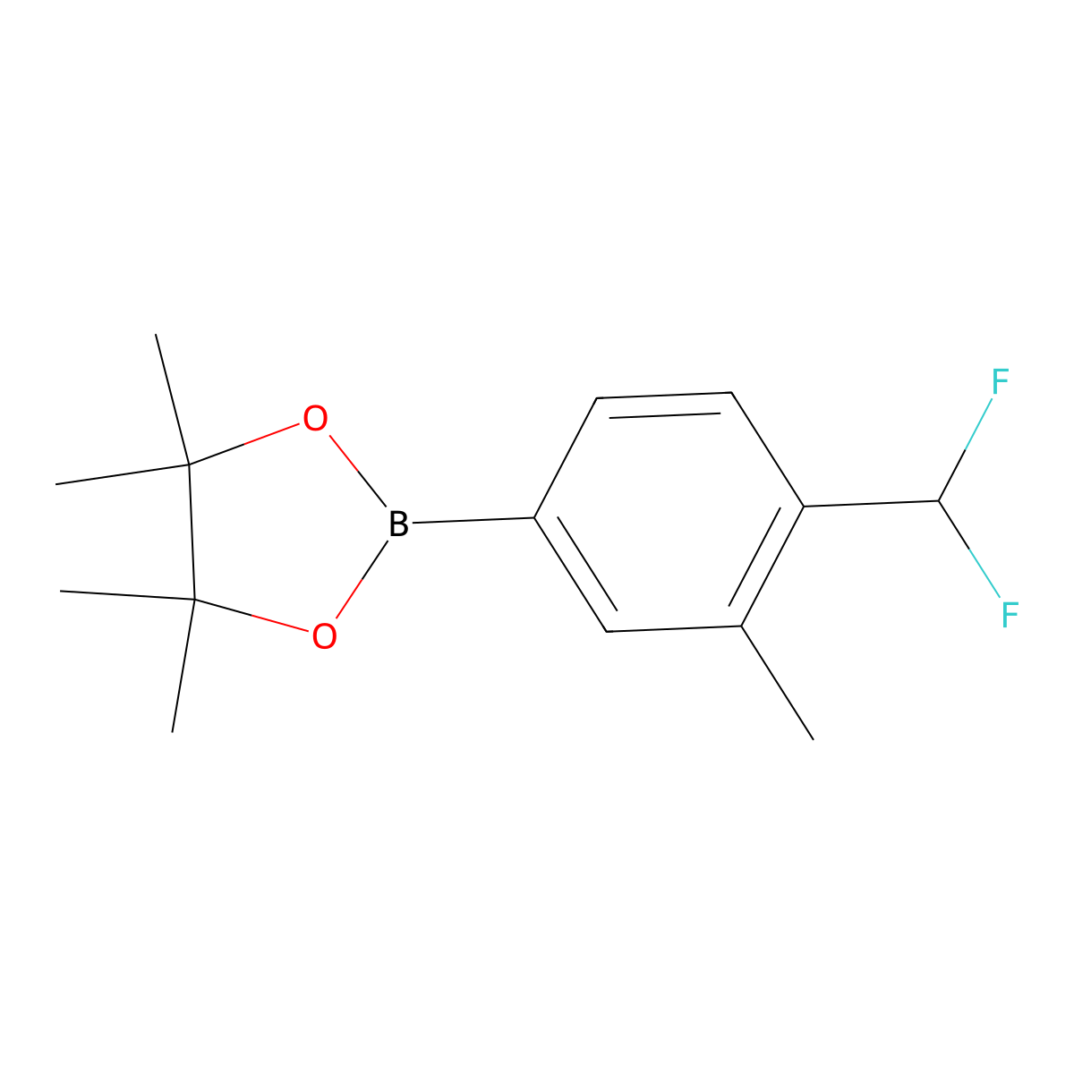 2-[4-(Difluoromethyl)-3-methylphenyl]-4,4,5,5-tetramethyl-1,3,2-dioxaborolane molecular structure, CAS 1310949-76-8