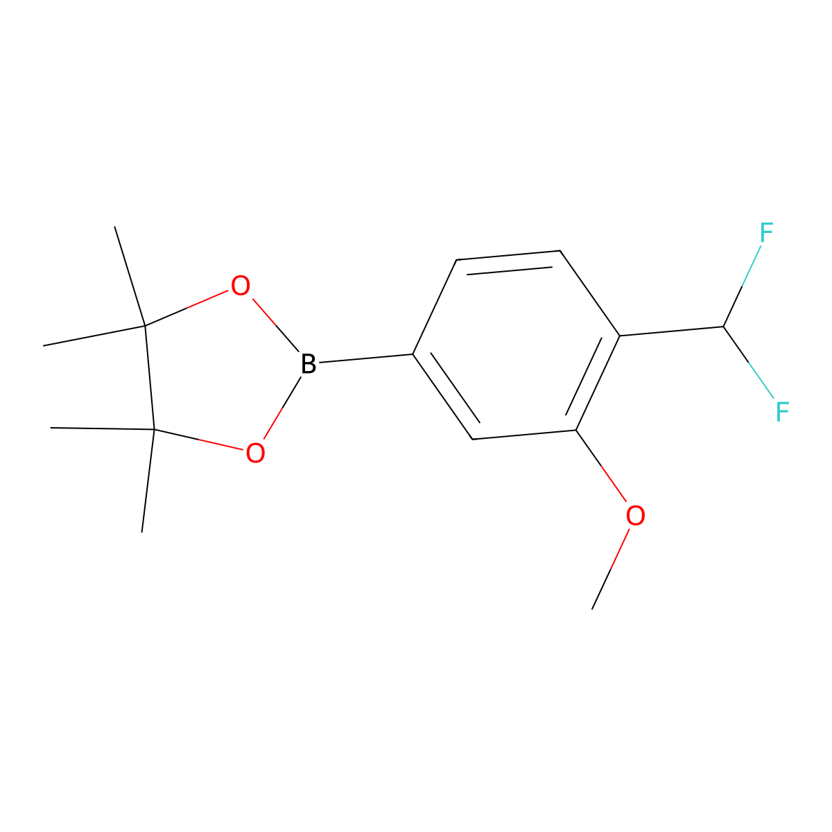 2-[4-(Difluoromethyl)-3-methoxyphenyl]-4,4,5,5-tetramethyl-1,3,2-dioxaborolane molecular structure, CAS 1310949-77-9
