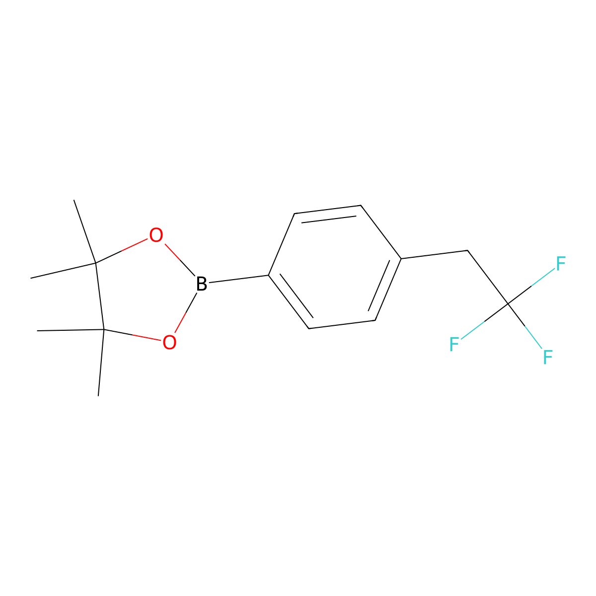 4,4,5,5-Tetramethyl-2-(4-(2,2,2-trifluoroethyl)phenyl)-1,3,2-dioxaborolane molecular structure, CAS 1310949-87-1