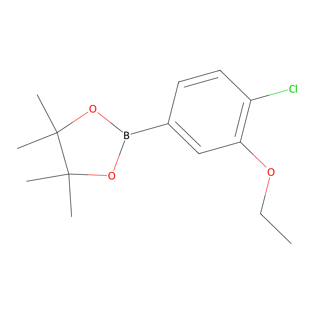 2-(4-Chloro-3-ethoxyphenyl)-4,4,5,5-tetramethyl-1,3,2-dioxaborolane molecular structure, CAS 1310956-28-5