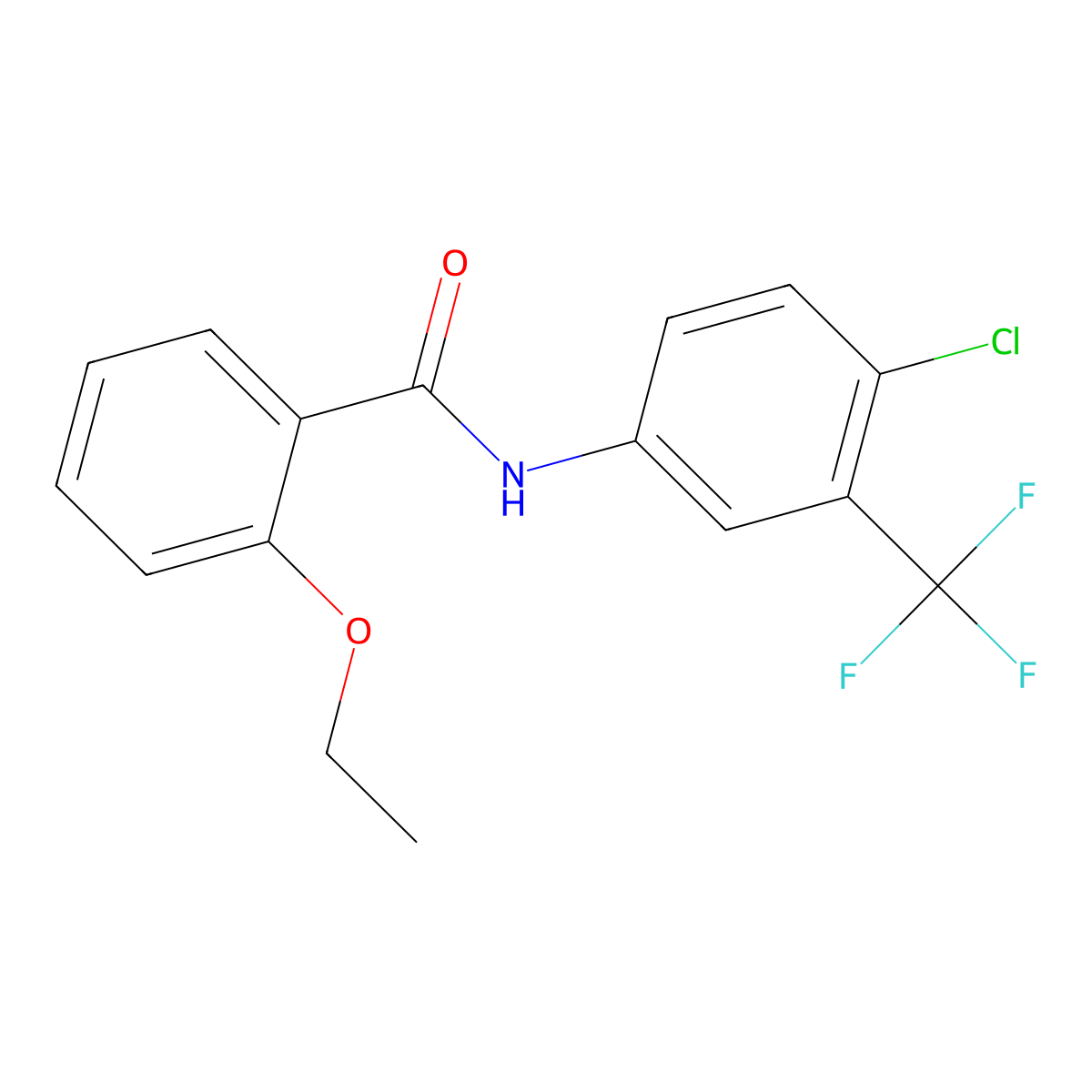 N-(4-Chloro-3-trifluoromethyl-phenyl)-2-ethoxy-benzamide molecular structure, CAS 131096-89-4