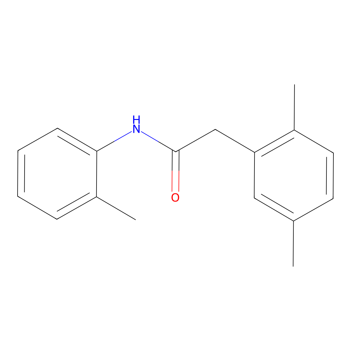 2,5-Dimethyl-N-(2-methylphenyl)benzeneacetamide molecular structure, CAS 1310964-37-4