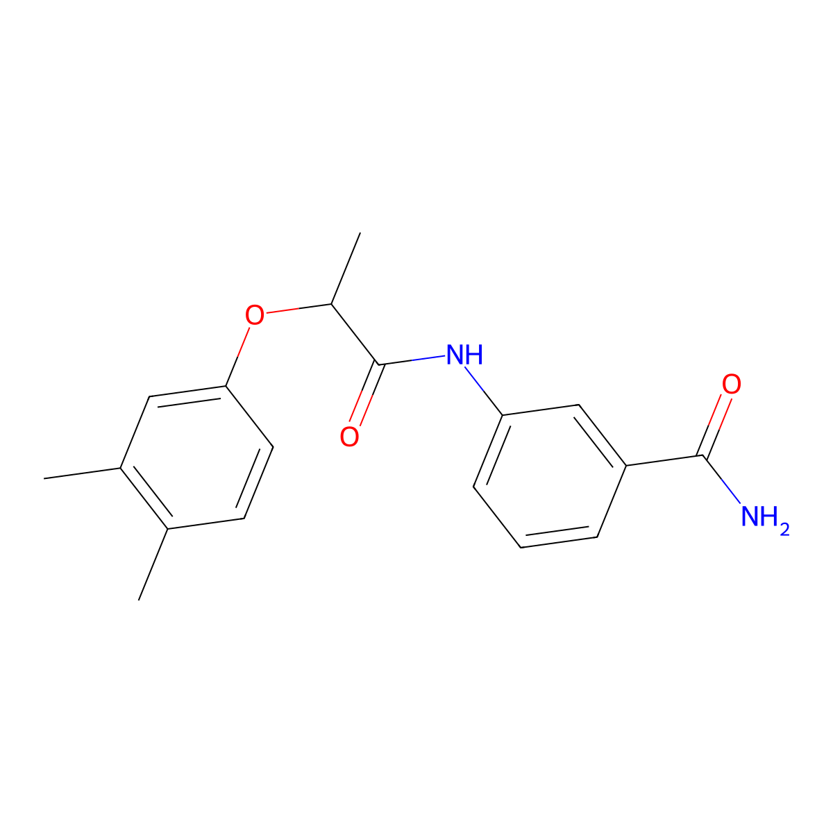 3-{[2-(3,4-Dimethylphenoxy)propanoyl]amino}benzamide molecular structure, CAS 1310970-48-9