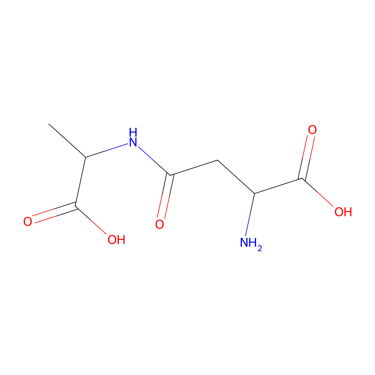 beta-Aspartylalanine molecular structure, CAS 13110-25-3