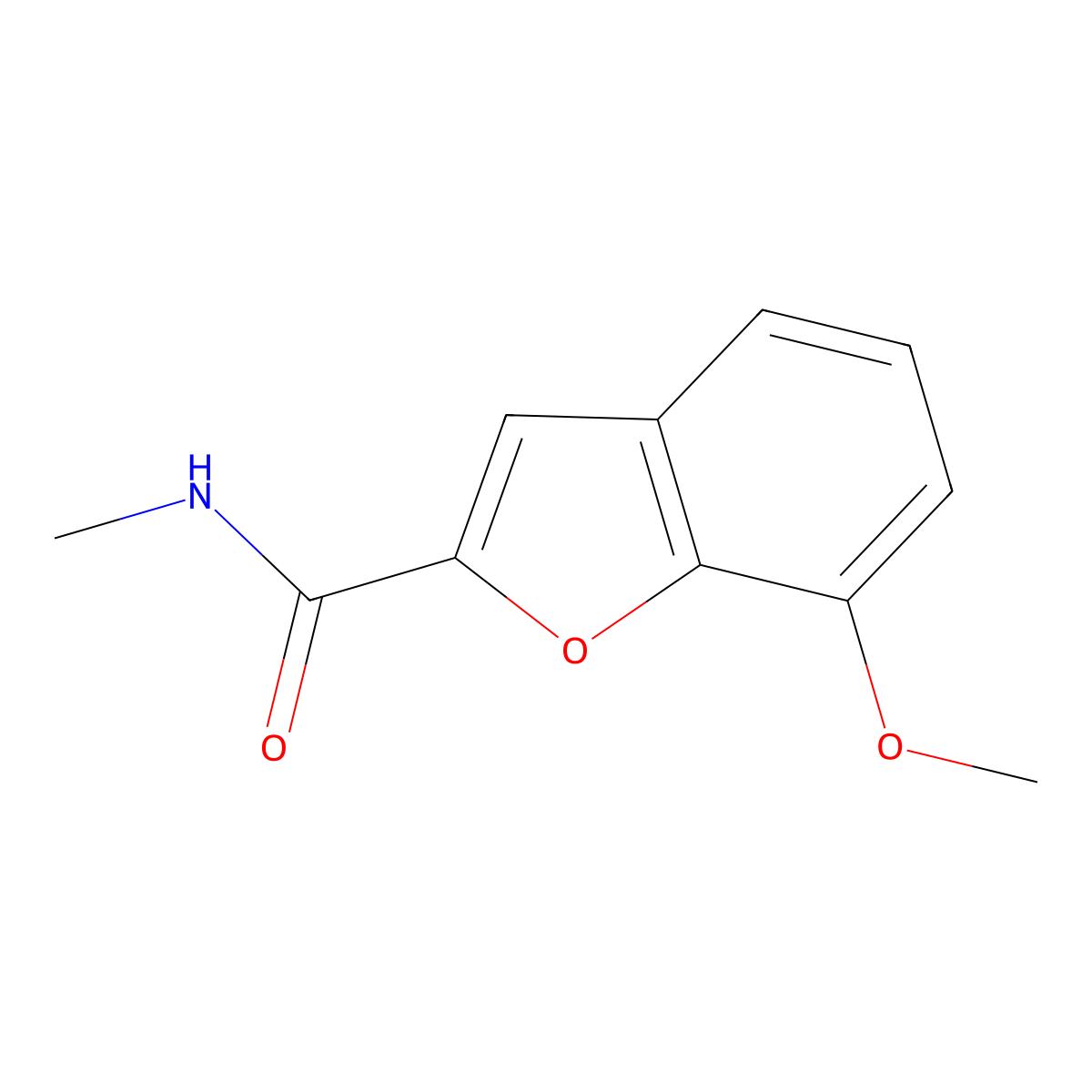 7-methoxy-N-methyl-1-benzofuran-2-carboxamide molecular structure, CAS 1311000-80-2
