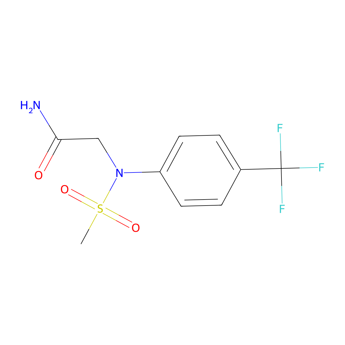 2-[(Methylsulfonyl)[4-(trifluoromethyl)phenyl]amino]acetamide molecular structure, CAS 1311001-32-7