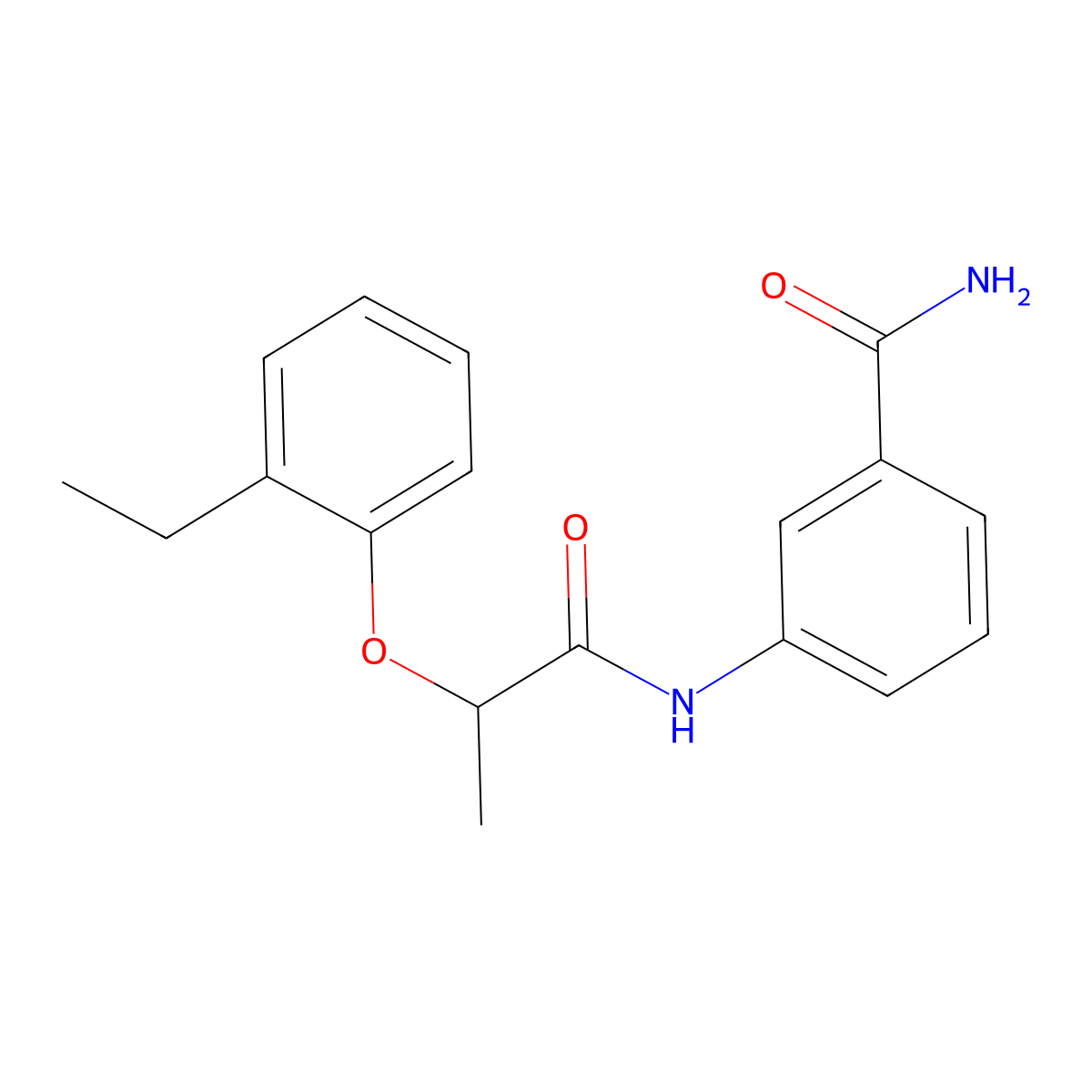 3-{[2-(2-Ethylphenoxy)propanoyl]amino}benzamide molecular structure, CAS 1311031-46-5