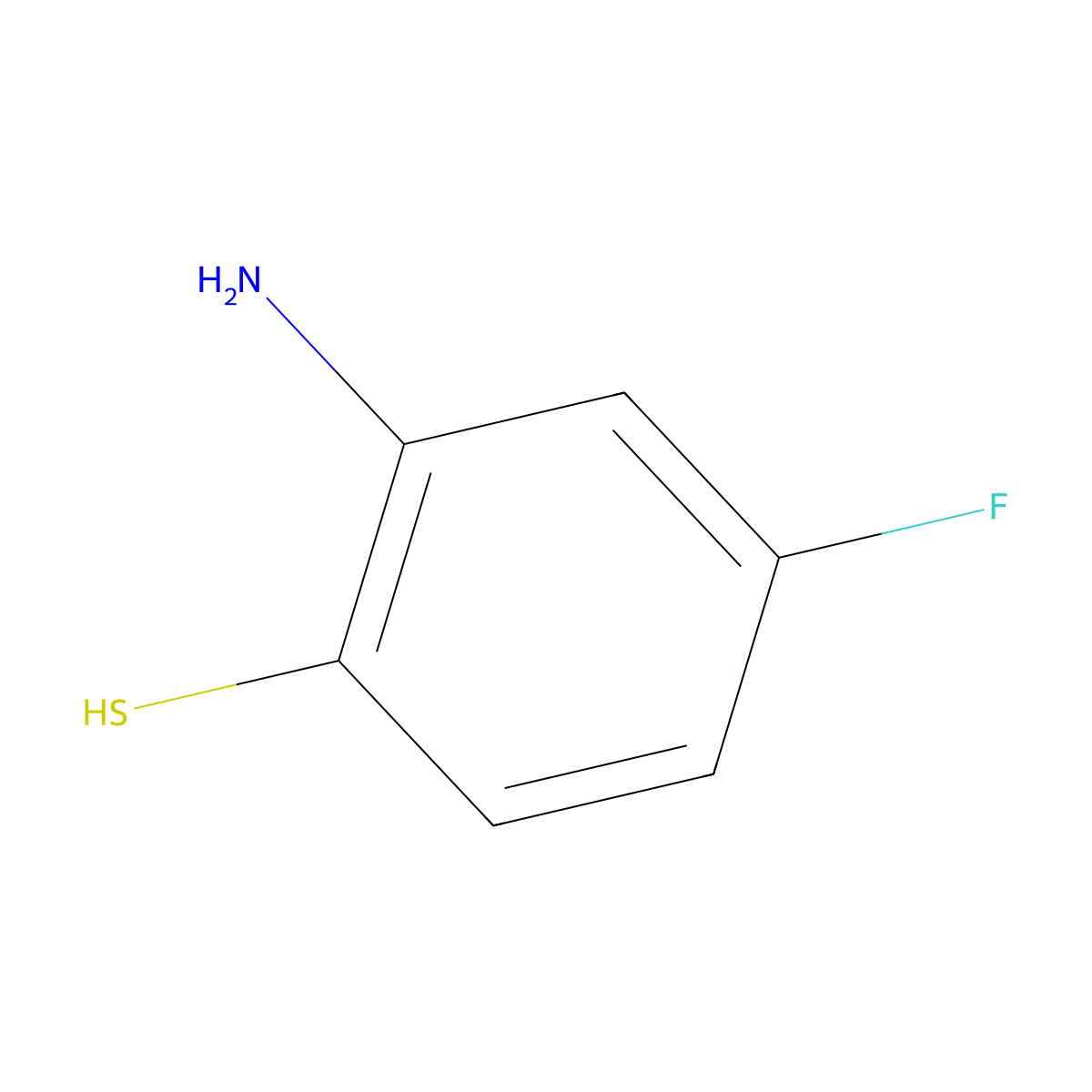 2-Amino-4-fluorobenzene-1-thiol molecular structure, CAS 131105-89-0