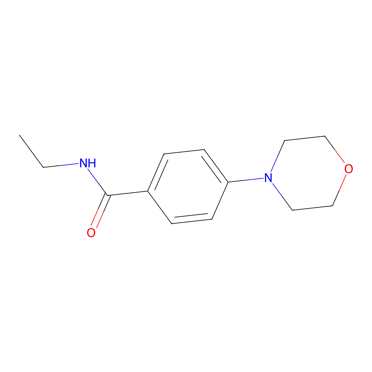 N-Ethyl-4-(4-morpholinyl)benzamide molecular structure, CAS 1311050-40-4