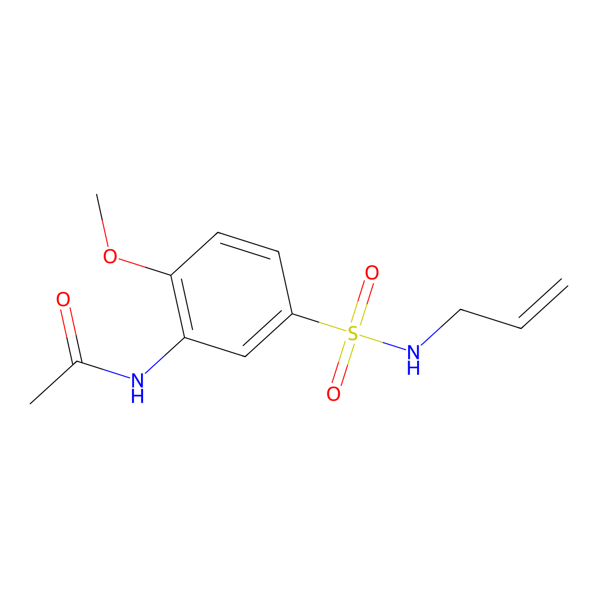 N-[2-methoxy-5-(prop-2-en-1-ylsulfamoyl)phenyl]acetamide molecular structure, CAS 1311058-71-5