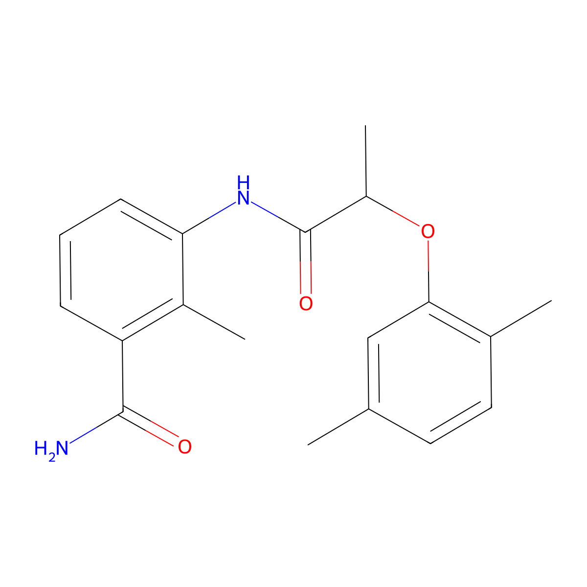 3-{[2-(2,5-Dimethylphenoxy)propanoyl]amino}-2-methylbenzamide molecular structure, CAS 1311074-73-3