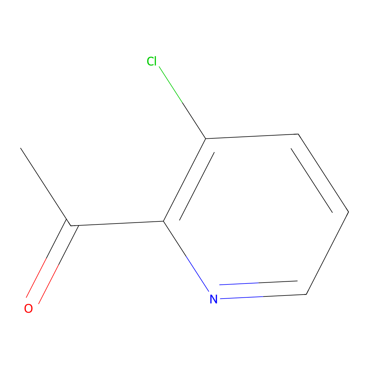 1-(3-Chloropyridin-2-yl)ethanone molecular structure, CAS 131109-75-6