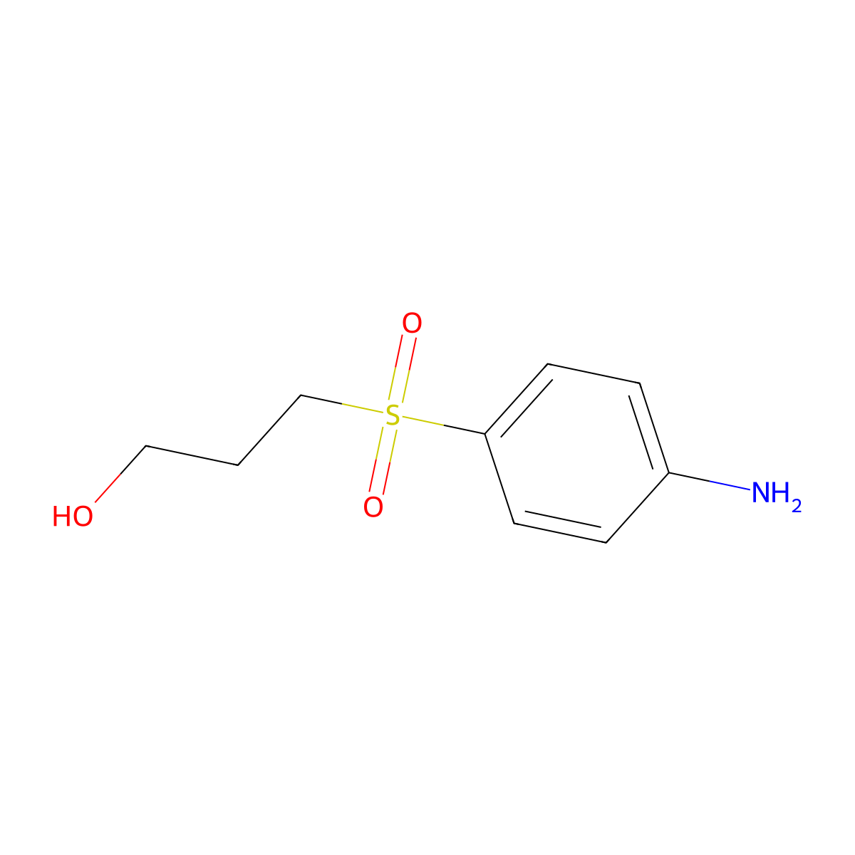 3-((4-Aminophenyl)sulfonyl)propan-1-ol molecular structure, CAS 131110-21-9