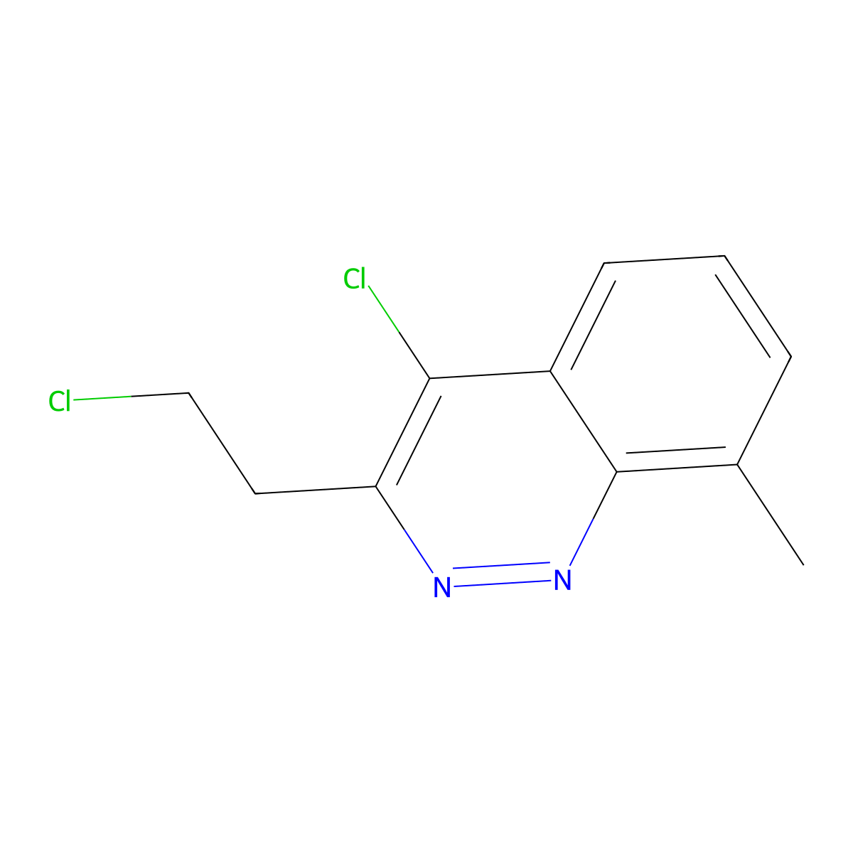 4-Chloro-3-(2-chloroethyl)-8-methylcinnoline molecular structure, CAS 131110-43-5